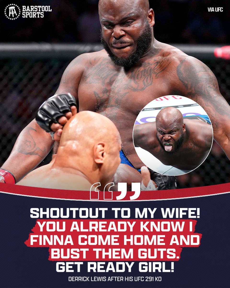 barstoolsports's tweet image. Historic night for Derrick Lewis