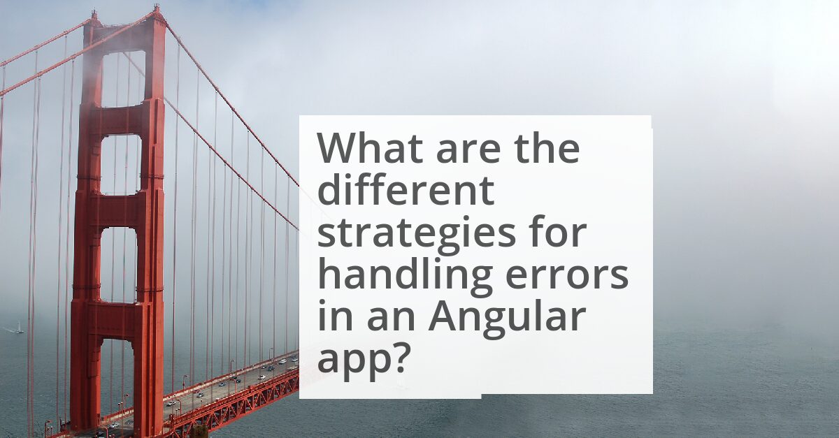 What are the different strategies for handling errors in an Angular app? Angular - Error Handling 101 🔗 angularjobs.com/curated/this-i… (dev․to) #Angular #JavaScript