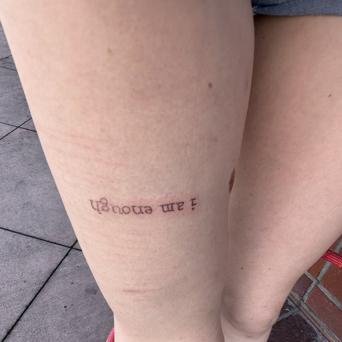 It needs a few more passes to be a bit darker, but heres my very first tattoo ✨ did it to myself in my
