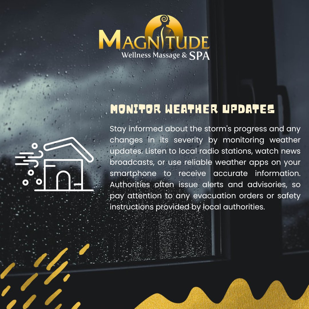 HorizonSpaPh's tweet photo. During a storm, it's important to prioritize safety and take necessary precautions. #FalconPH 🌨️

Your well-being matters to us, and we want you to stay safe and prepared. Please take these precautions seriously and reach out to us if  you have any concerns or questions.🌨️💛🖤 https://t.co/zpqHFIF3td