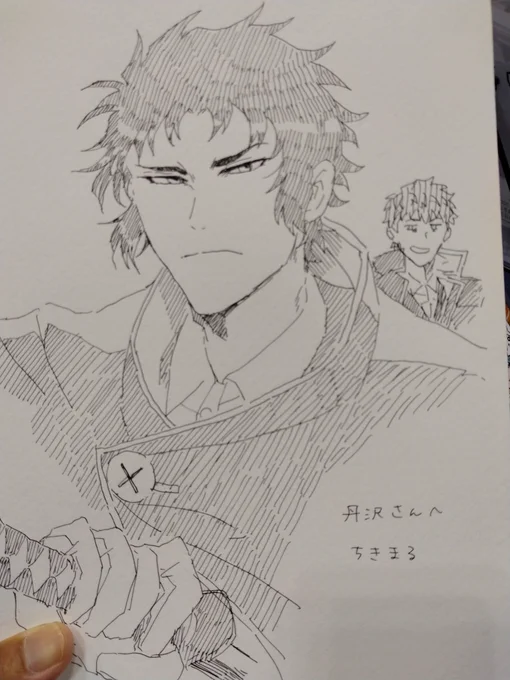 ちきまるさんに描いて頂きました!(掲載許可済み)
お隣で出来上がっていくヒジ…めちゃ最高です!ありがとうございました! 