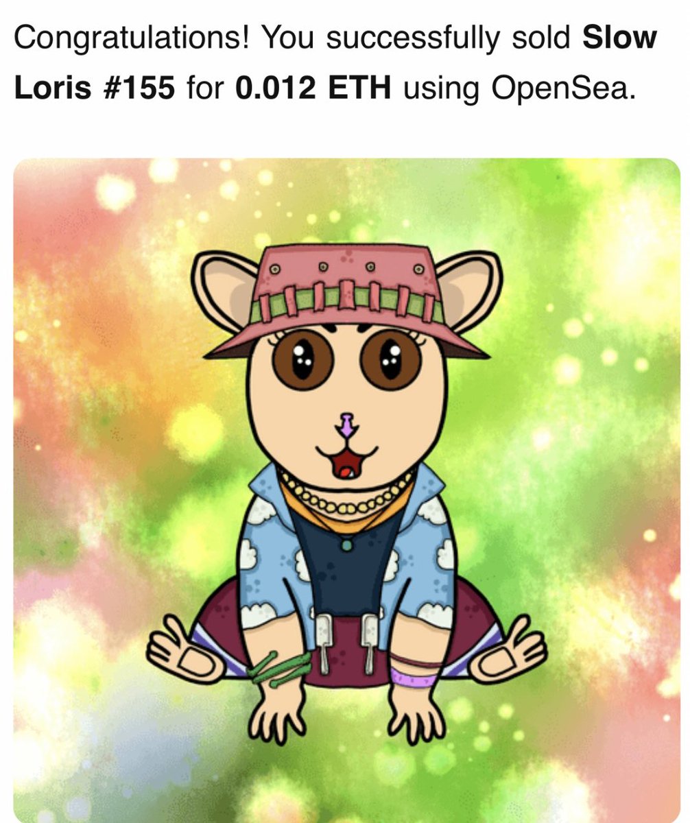 🌟 Good morning #NFTcommunity, i wish you all a wonderful Sunday !

Thanks to <a href="/DogeDestinyApp/">Doge Destiny (Base🟦)</a> for grabbing #SlowLoris Marianne outfit, i appreciate your support 💜

Check their cool website: 
👇🏻
nftitem.io

#NFTartists