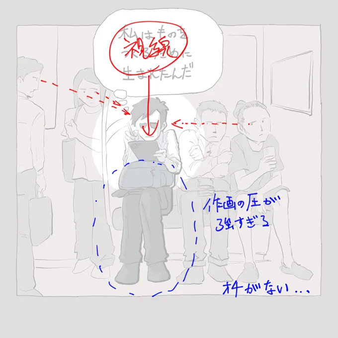 振り返り:
言いたいことだけで、オチが無いのがよく無い。周りの人の視線、はリアクションたくさんもらえたので、意図が伝わった感あり✍️ 