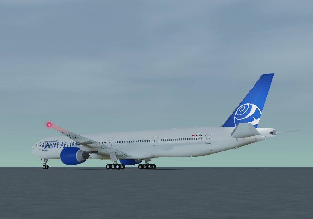 AeronesiaRBLX's tweet photo. We're proud, and we're part of the Avient Alliance

the largest aircraft to be painted in the Avient livery, for now.

#robloxdev https://t.co/GkMCk06ckx