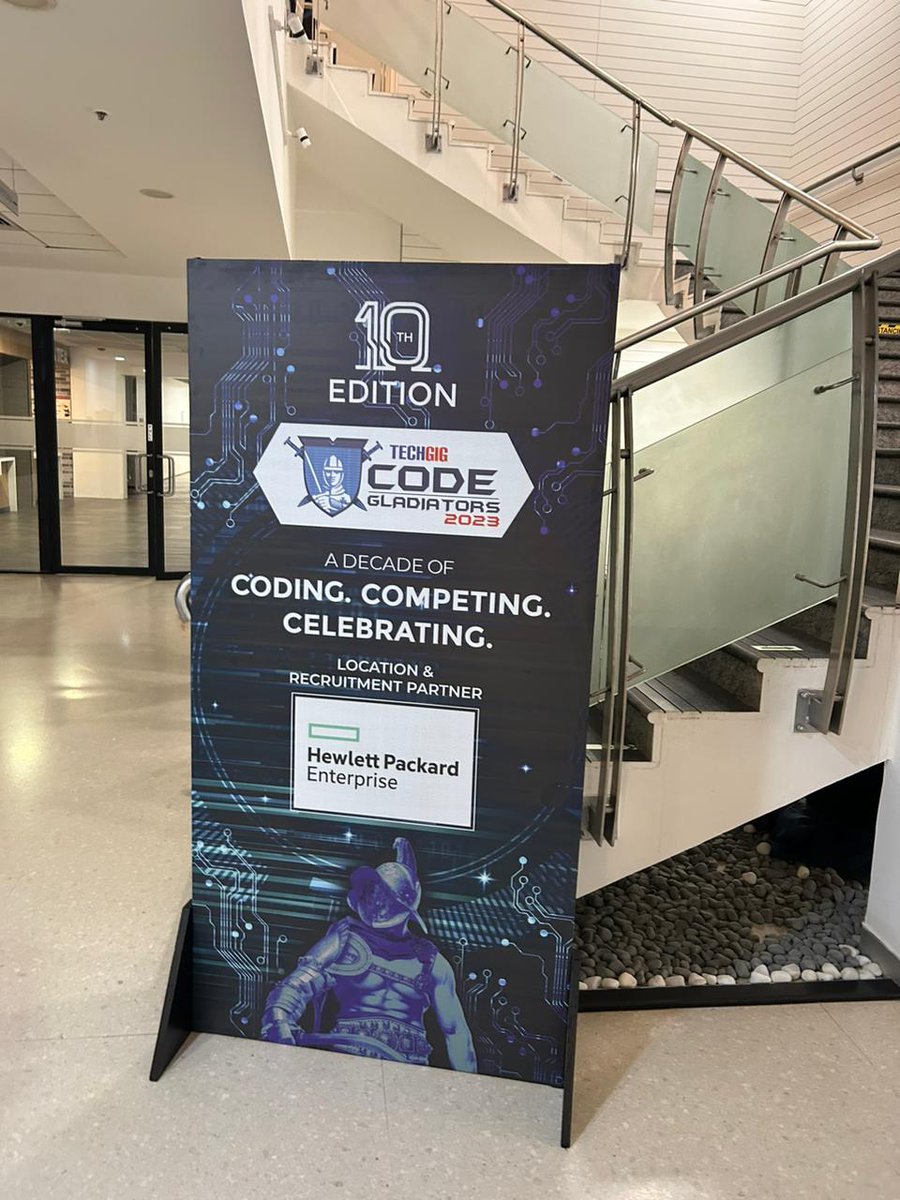 techgigdotcom's tweet photo. All set for the mega #GrandFinale & #AwardCeremony 🏆 of #TechGig #CodeGladiators2023.
Check out the event timeline, guidelines & other information here 🔗 https://t.co/iSD07KvfgW
Bring all your friends and parents along!!!
#ComeCodeConquer
@HPE https://t.co/asKr82mHXt