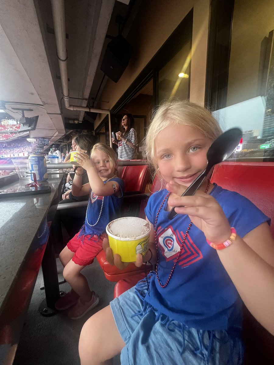 Cubs Win! Great family night with my girls!