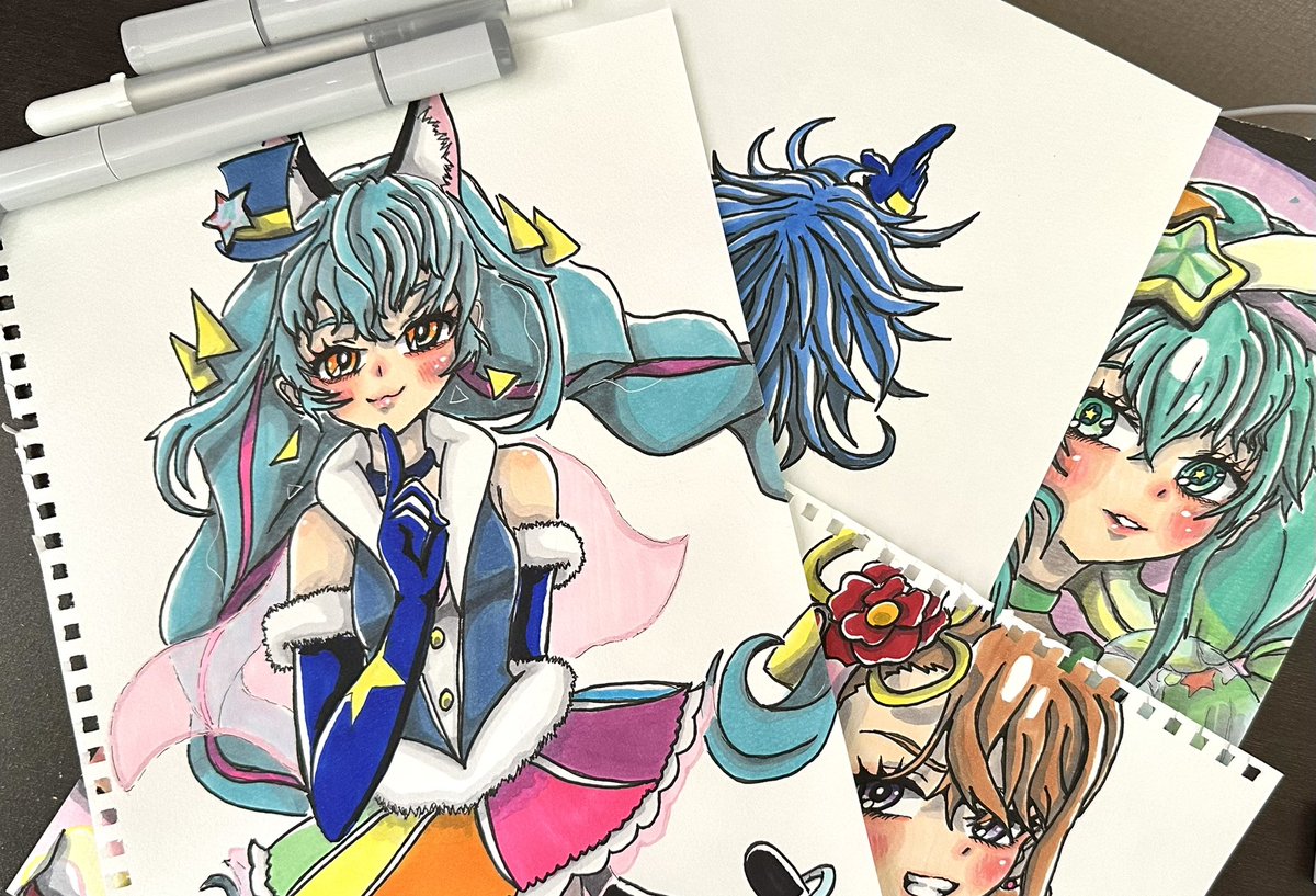 プリキュア「遂に...! プリキュアワンドロのアイコンに絵が採用されました!  大学生の時か」|あらんぷのイラスト