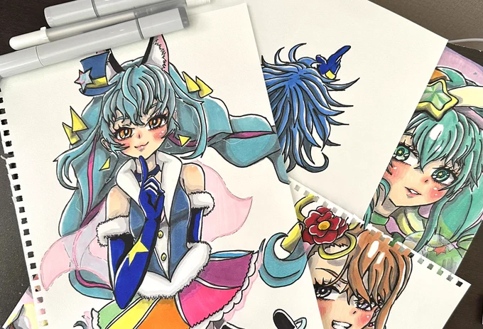 遂に...! プリキュアワンドロのアイコンに絵が採用されました!  大学生の時から3年半参加してきて本当に良かったです!  歴代ワンドロ運営様とイラスト描き始めて出会えた方々に感謝です  これからもレイフレに向けて自分のペースで頑張っていこうと思います〜!!  よろしくお願いします!!