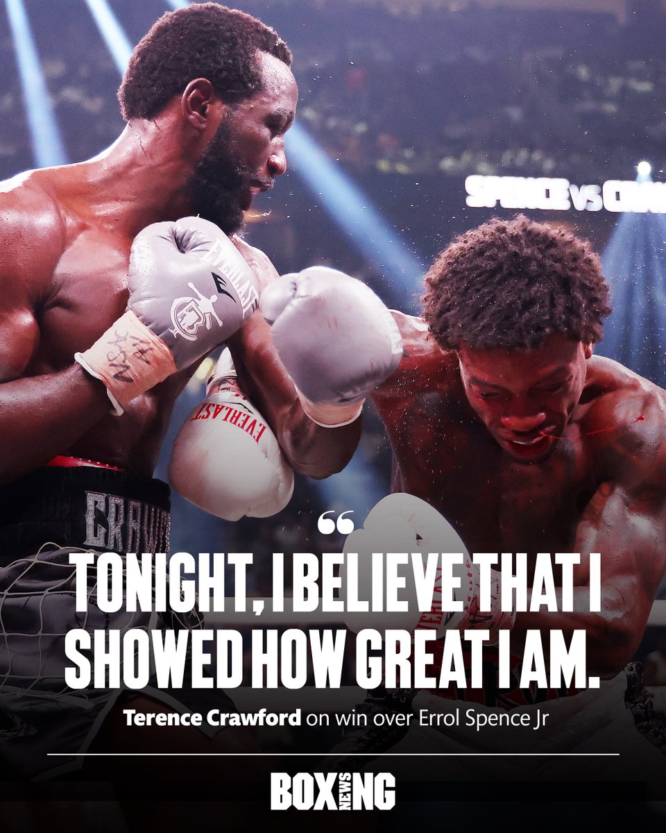 BoxingNewsED's tweet photo. Greatness. 

#SpenceCrawford https://t.co/EzxvRVV2F4