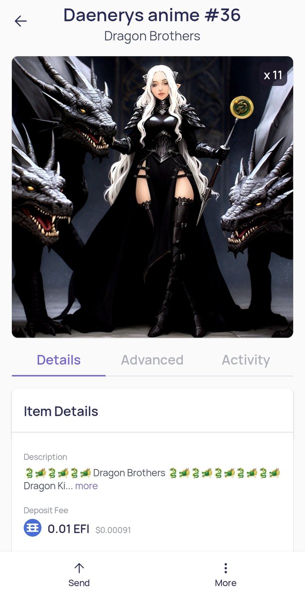 Allye95697360's tweet photo. "Daenerys Anime" #DragonBrothers Creator @Alfo_nel #NFTCommuntiy Choose Winners in 72hrs ✌️ 🤩😁🐉🖤
⏰️❤️&RT
⏰️Follow @Alfo_nel
⏰️Tagg 3 frenz
⏰️Comment Efinity address starts with "ef"
#EfinityNFT #Efinity #EfinityNFTs #NFTGiveaway #NFTGiveaways #NFTs #NFT #nftart https://t.co/a8Y0EqDD1L
