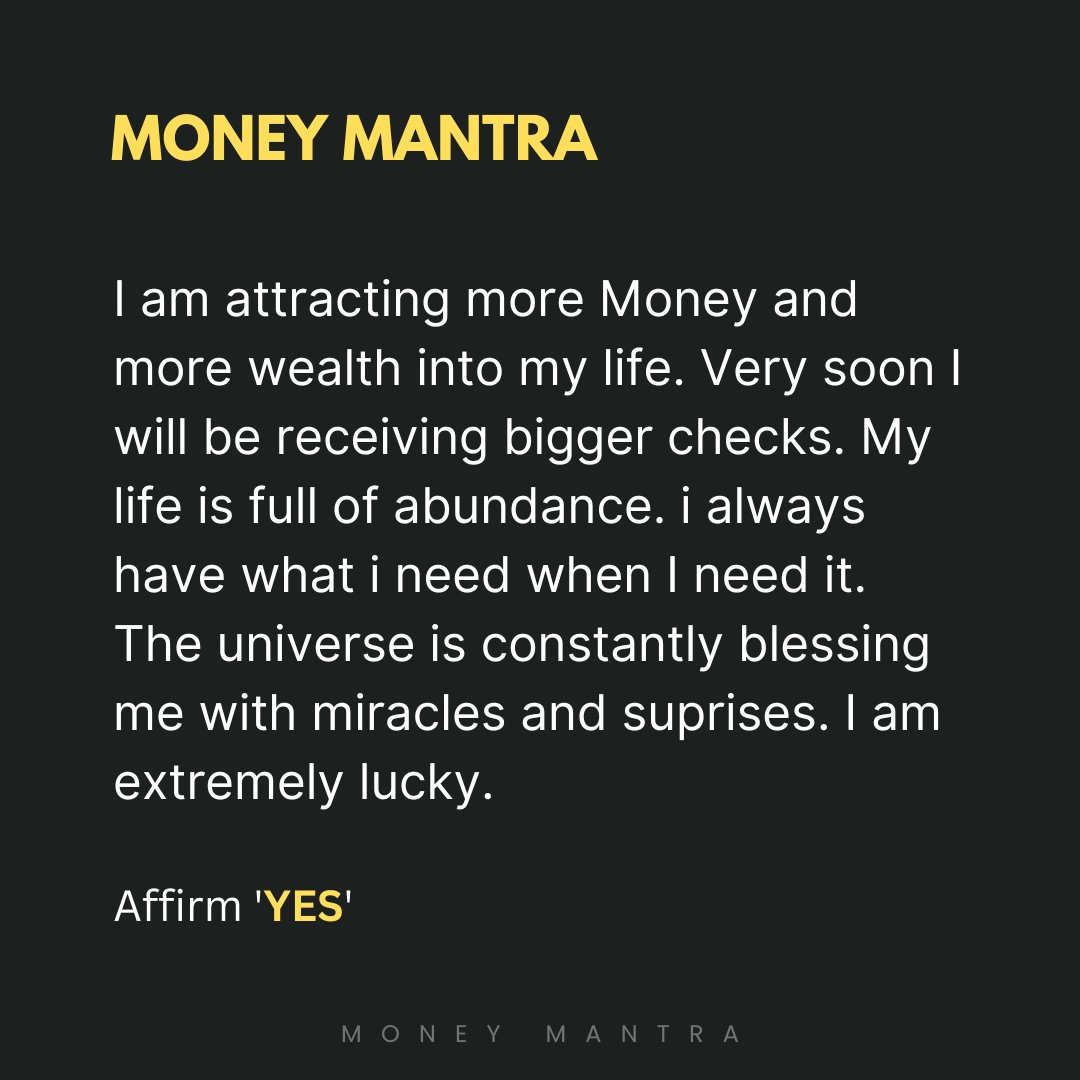 imoneymantra's tweet image. Affirm 'YES'!!!