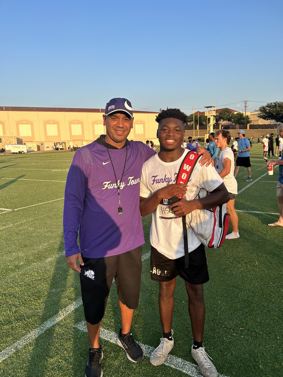 Had a great time at the @TCUFootball camp yesterday. Had great coaching and great competition! The work continues! @Centex_Recruits @_Recruit_Temple @realCoachG @RecruitCentral3 @TexasRecruiting #FunkyTown #HornFrogs @templewildcats