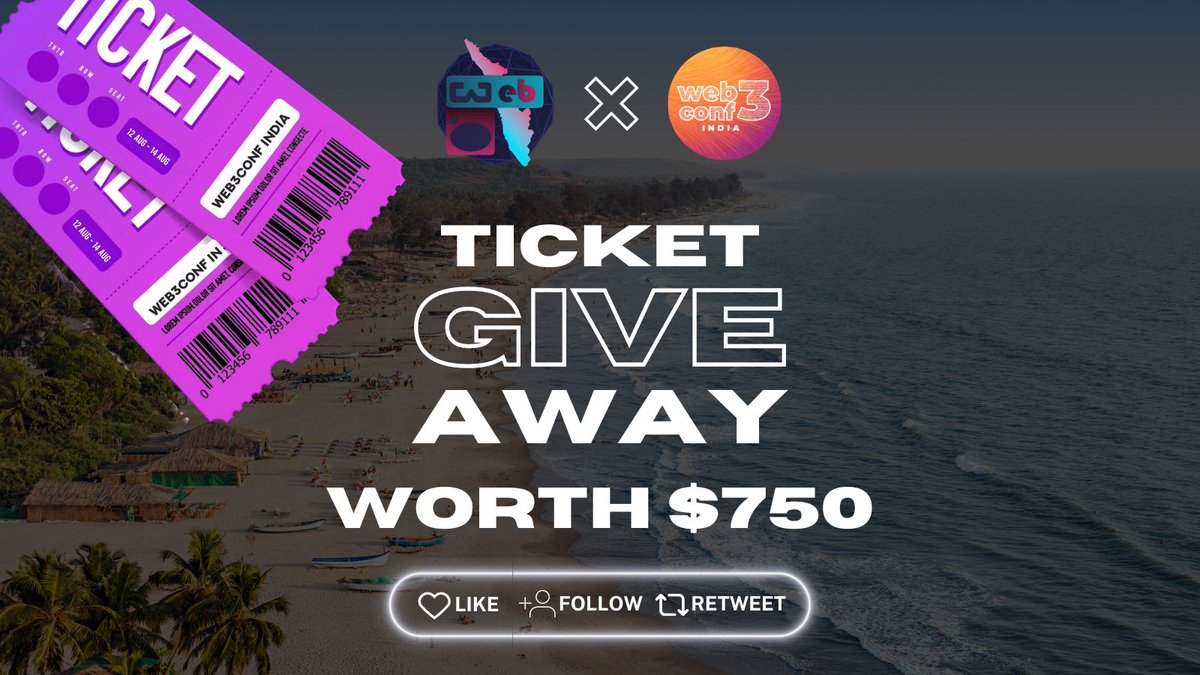 Web3_kerala's tweet photo. 🥳Calling all Web3 enthusiasts for this #Giveaway 

We're giving away 10 free conference only tickets 🎟️ to #Web3ConfIndia 

Participate and pack your bags 🎒

Just follow the simple steps below to participate! 👇 https://t.co/fiNeOqeXRC