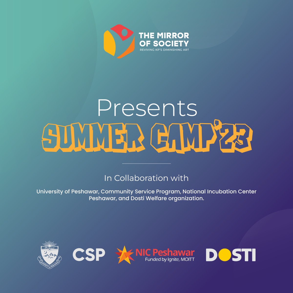 mos_org_pk's tweet photo. Embark on an Unforgettable Journey: Join Our Adventurous Summer Camp 2023!"
🗓 Course duration: from Aug 2, 2023 to Aug 15, 2023.
⏰️ Timings: 9:00 AM to 1:00 PM
📍Location:  University of Peshawar. 
📮 Registration fee: Rs 1000 
 🔗 Registration link: https://t.co/KiPmCWmQWk https://t.co/QSaLYd4LLf
