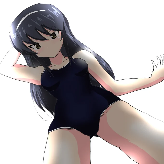 #見た人は無言で黒髪を載せる