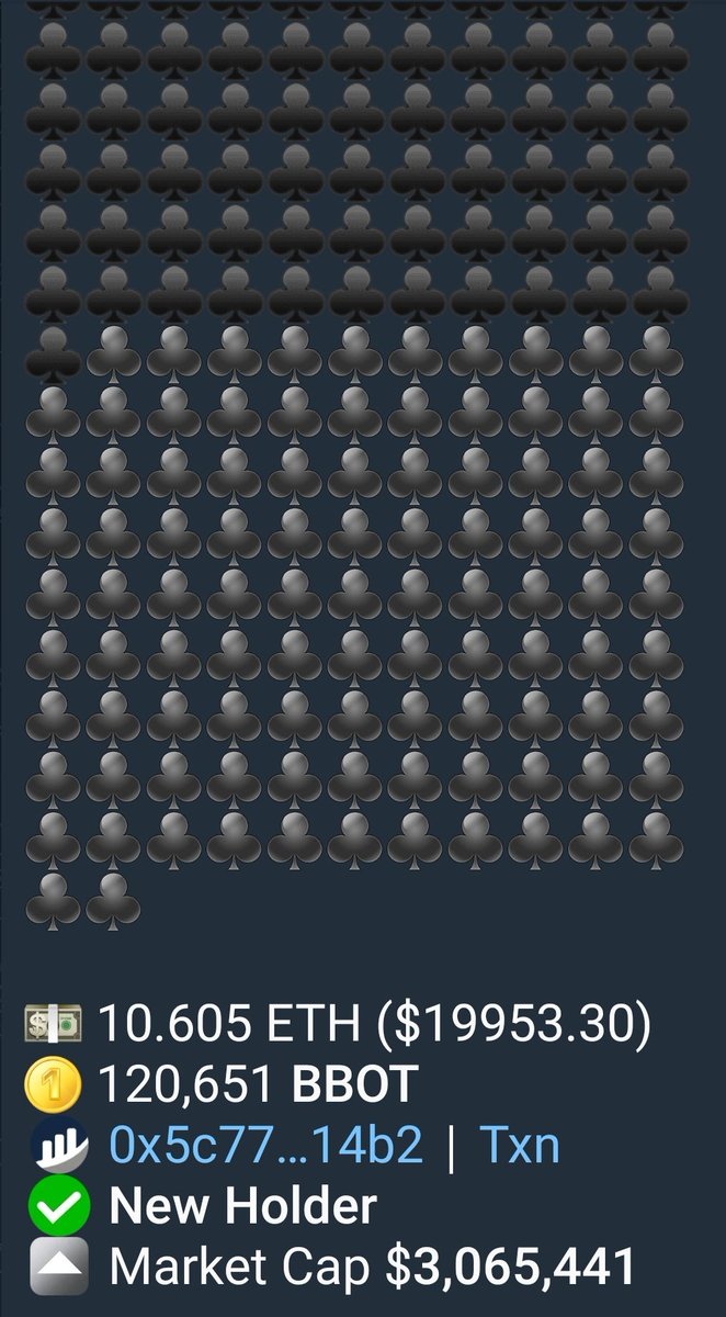 Bullrun_Gravano's tweet photo. $BBOT @BetBotErc20 

YOU WERE WARNED THAT THE 10 $ETH BUYS WERE COMING. 

DID YOU SELL, ANON?

$BBOT IS GOING TO $100M MCAP WITH OR WITHOUT YOU. https://t.co/whPjkdGGAD