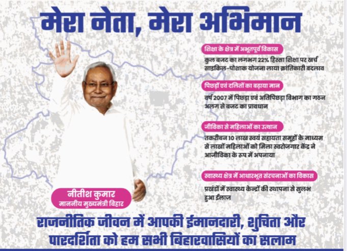 nikhilmandalJDU's tweet photo. आप आशा, आप उम्मीद
आप शक्ति, आप संबल
अंधकार में आप हो जलती दीप
माताएं दुआ देतीं
बूढ़े देते दिल से आशीष
आप नीतीश, आप नीतीश..!!
#NitishKumar #Bihar https://t.co/0kTuydkyzS
