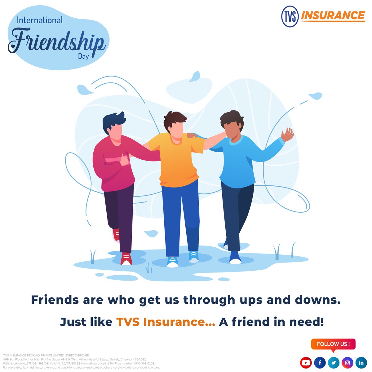 TVS_Insurance's tweet photo. Embrace Global Bonds of Friendship! 🌍💕
#tvsinsurance #InternationalFriendshipDay #WorldwideConnections #UniteThroughFriendship #GlobalSolidarity #FriendsBeyondBorders #BridgeTheGap #FriendshipKnowsNoBoundaries #InsuringFriendship #TogetherWeRise #UnitedWeStand https://t.co/t2VBTjK7dL