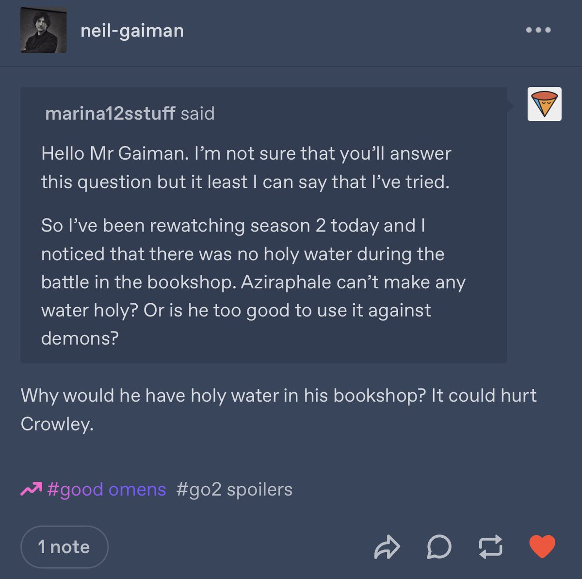 “it could hurt crowley” IM SO EXHAUSTED