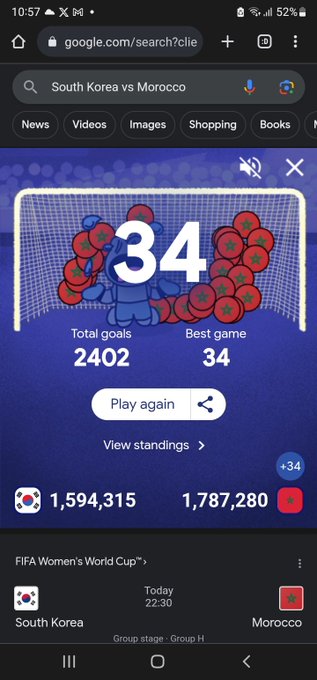 I scored 34 goals for Morocco 🇲🇦 in Google's #MiniCup 34 GOOOAAALLLS ⚽️⚽️⚽️⚽️⚽️⚽️⚽️⚽️⚽️⚽️⚽️⚽️⚽️⚽️⚽️⚽️<a href="/tag/minicup"class="tags">#MiniCup</a>