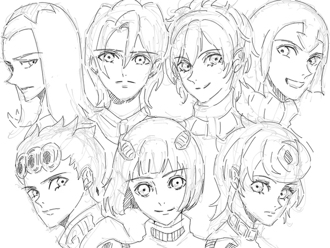 護衛チーム加筆! #illustration #wip #rkgk #jojo #イラスト #ジョジョ