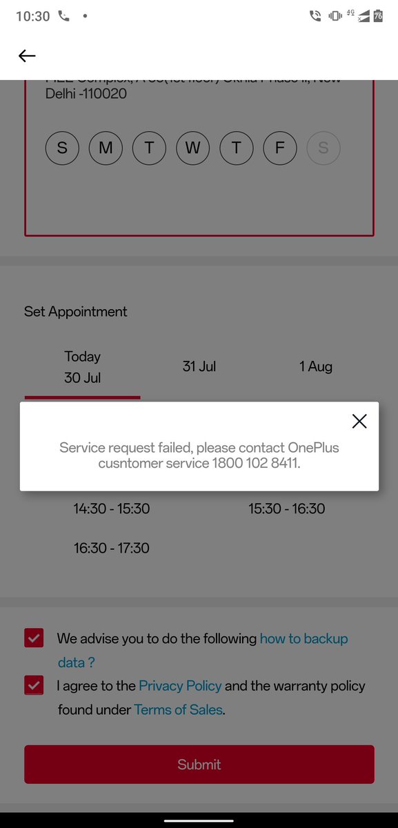 Dharmendras28's tweet photo. @OnePlus_IN unable to book service request for my one plus wireless z2 and you customer spelling is wrong in the application . Solve my problem https://t.co/JdJfFwWHTR