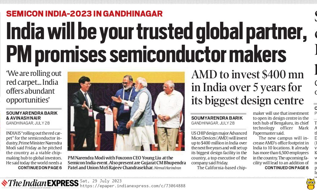 RajeevRC_X's tweet photo. India under PM @narendramodi ji is  emerging as a trusted #tech partner for the world

#SemiconIndia2023
#IndiaTechade
#NewIndia https://t.co/UiwdLT4dVR