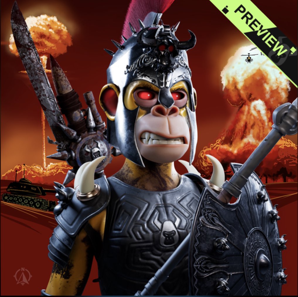 Daz63087563's tweet image. This is Spartaaaaaaa #ApeTraitOfTheDay  for July 30th 
Using the #Configurator -Full set trait-
@BullsApesProj @AToD_BAP @anthonymongiel3 @cryptosheep_eth @Lew_Langer @JL2Tech @TankMan33169 🚩🚩🚩🚩🚩