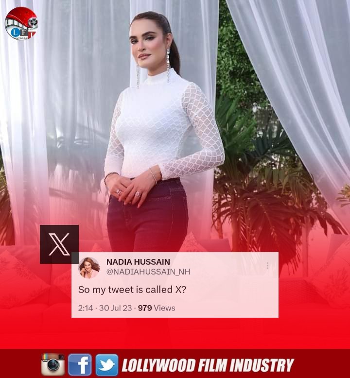 LFI_Lollywood's tweet photo. Nadia Hussain Respond Hilariously on New Twitter logo,Whats your on thought on the New Twitter logo?
#nadiahussain #twitter
#logo #twitterlogochanged
#lollywood #LollywoodFilmIndustry https://t.co/j0zpWIeDLn