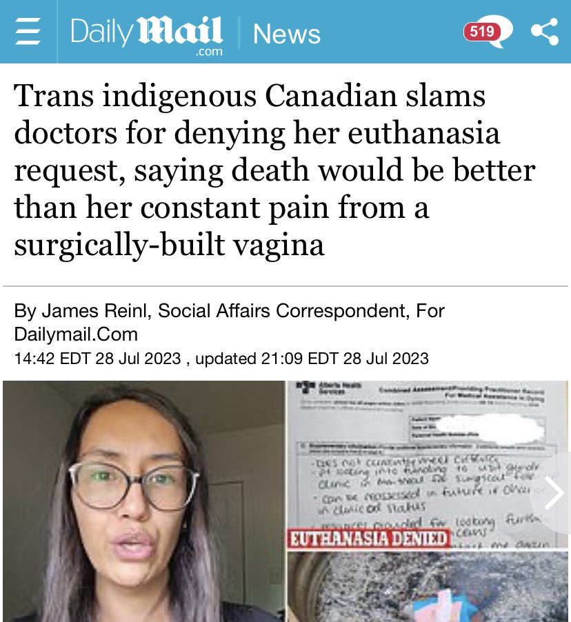 KatKanada_TM's tweet photo. But I thought being trans was nothing but "trans joy." Elliot Page and Dylan Mulvaney said so! https://t.co/PkRnsiLG4w