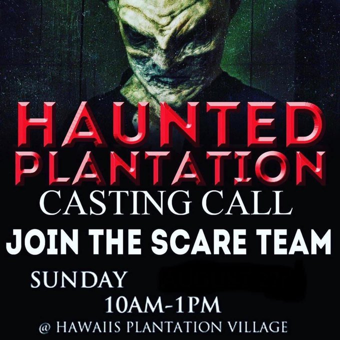 Join the haunt team down at Hawaiis plantation village in Waipahu! https://t.co/HTpAUTxxQf