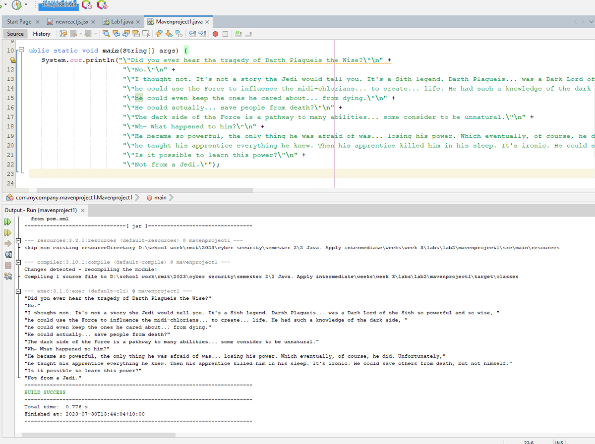 cyberfox98's tweet photo. I did this in java,
personally, I think this is funny.

#starwars 
#Java https://t.co/nEbSLTbK6Q