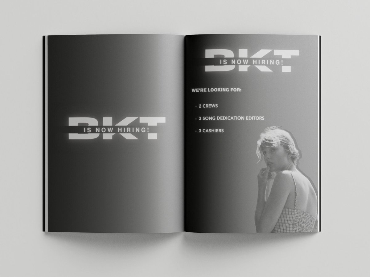 ㅤ   

BKT Café is still hiring! Please fill out the form below for those who are interested in becoming a part of our family. Thank you! 

͏͏͏͏͏͏ㅤ🔗: forms.gle/7y5vUkX5kaCYP4…

͏͏͏͏͏͏ㅤ