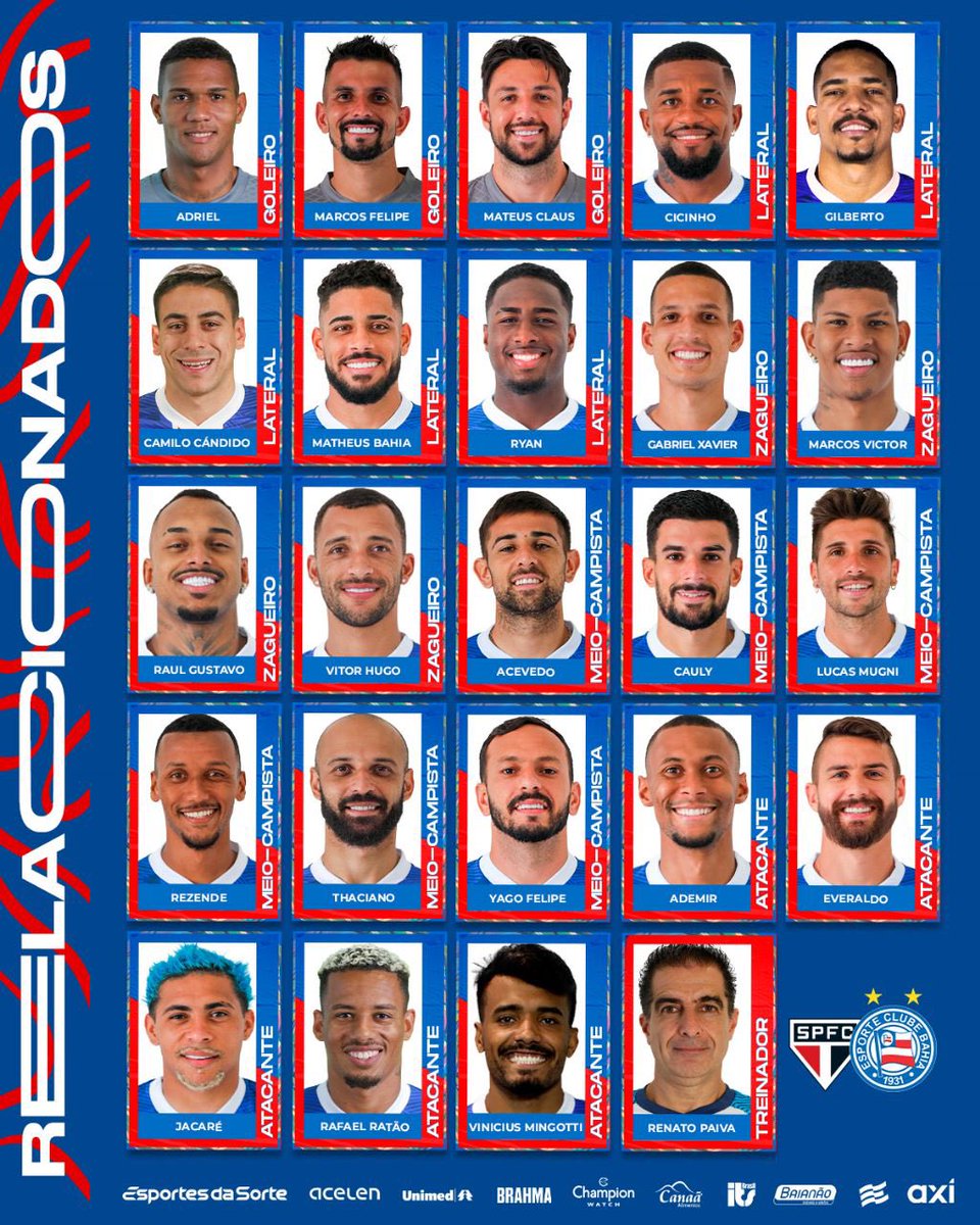 destaquesdodia's tweet photo. 🗣️🎙️Destaques | NOVIDADES NA RELAÇÃO!!!

✔️ Adriel
✔️ Camilo Cándido
✔️ Rafael Ratão
✔️ Jacaré (Retorno)

[@ecbahia | #BBMP | #BahiaCity] https://t.co/epN9GJnCc8