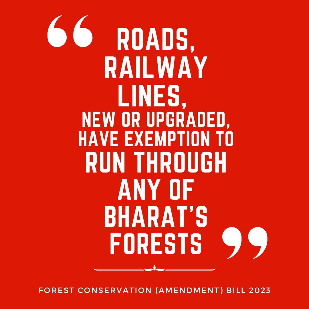 According to submission made by <a href="/Vidhi_India/">Vidhi Centre For Legal Policy</a> to JPC, Unclassed Forests accounting for approximately 15% of India’s total forest cover will get exempted from FCA as they are recorded as forests much before 1980
<a href="/Jairam_Ramesh/">Jairam Ramesh</a> <a href="/anil_baluni/">Anil Baluni</a>
#WithdrawFCAbill2023 #SaveIndianForests