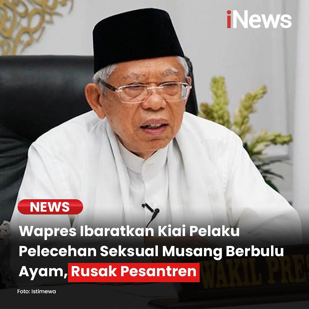 vatulemo23's tweet photo. Pak Wapres ...sdh terlalu banyak korban di pesantren......apa  tdk sebaiknya  dicarikan solusinya??..dgn menggandeng Dep.agama misalnya ?😑
. https://t.co/nJopZHuW5V