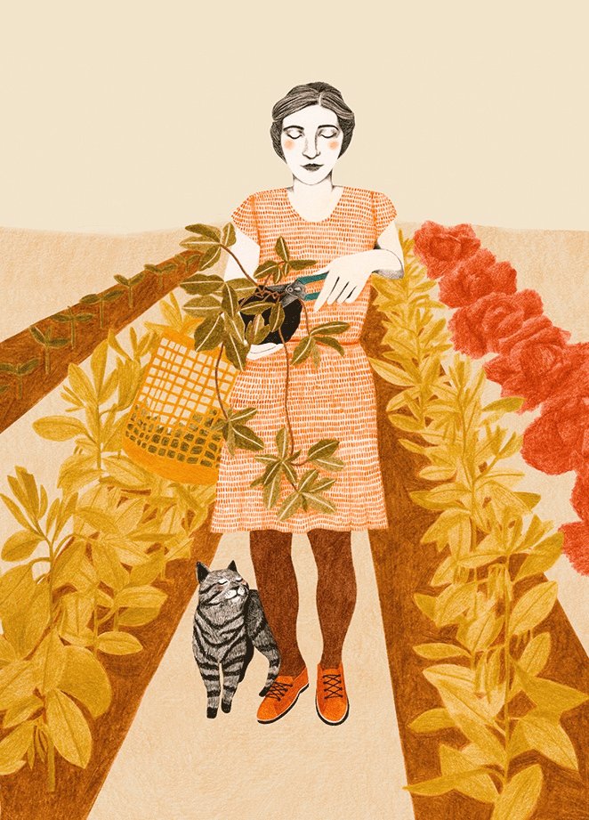 womensart1's tweet image. Contemporary Dutch illustrator Lieke van der Vorst 
#WomensArt  Happy #Sunday All