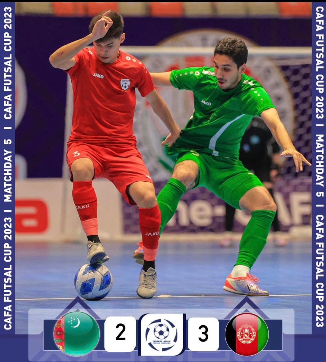 KoshTaib's tweet image. د نن ښه خبر دا دی چې د افغانستان فوټسال ملي لوبډلې د مرکزي اسيا فوټسال سياليو کې د ازبکستان لوبډلې ته ۳-۲  ماته ورکړه.
مبارک شه!
#Afghanistan #Futsal #KAFA #Uzbekistan