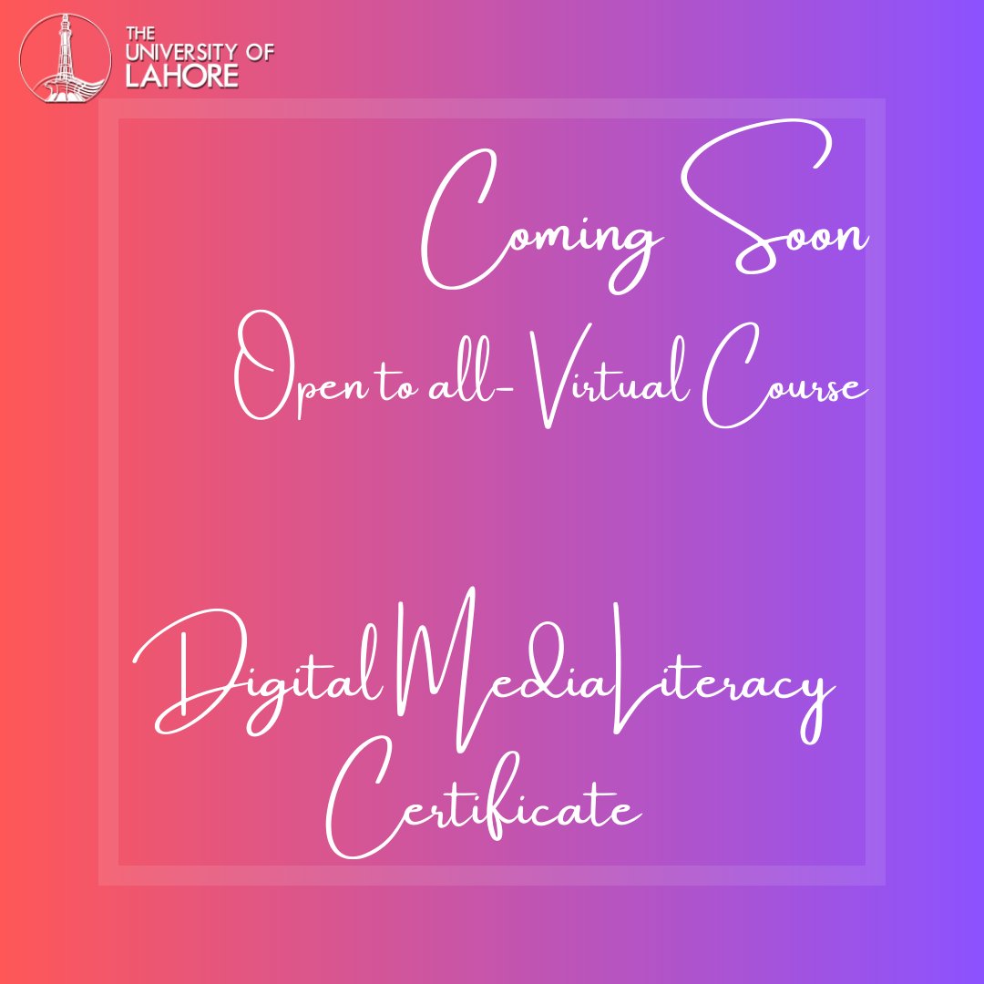 Rabs_AA's tweet image. Watch this space! Equip yourself with the knowledge needed to excel in the modern world through our Digital Media Literacy Certificate – from understanding social media platforms to ethical use of technology.#StayInTheLoop #DigitalMediaLiteracy #DMLcertificate #FightFakeNews