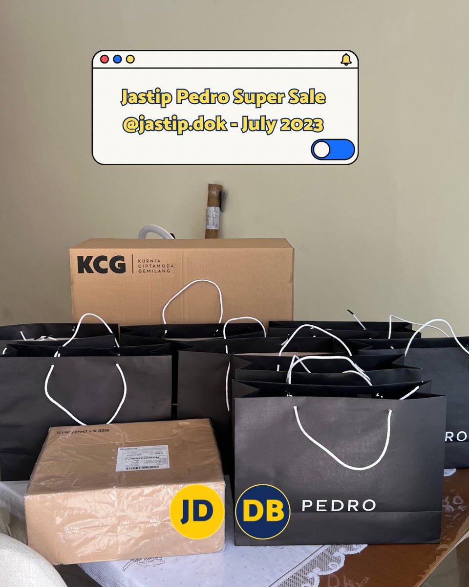 jastipdok's tweet photo. Jastip Pedro Super Sale July 2023✨

Thank you #jders for trusting @jastip.dok 🫶🏻 See you in next jastip🥰 

#jastipdok #jastippedro #jastip https://t.co/sRua4OUrCb