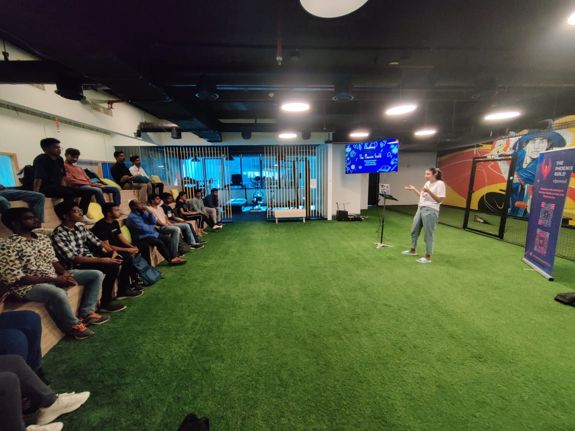 TPG_Chennai's tweet photo. Kickstarting @StarknetIndEco #StarknetConnect 2.0 with a session on Account Abstract by Chapter Lead @VennilaSeshadri 🔥
We're strengthening our fundamentals 💪 https://t.co/SUnY8inAAo
