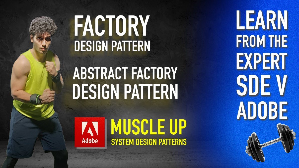 sunchitdudeja's tweet image. SDE at Adobe presents &quot;Factory design pattern&quot;, with easy-to-understand examples and a step-by-step code walkthrough. (youtube.com/watch?v=t2HmF3…)

#systemdesign #codingInterview #factorydesignpattern #designpatterns #softwaredesign #objectorientedprogramming #tutorial #sde