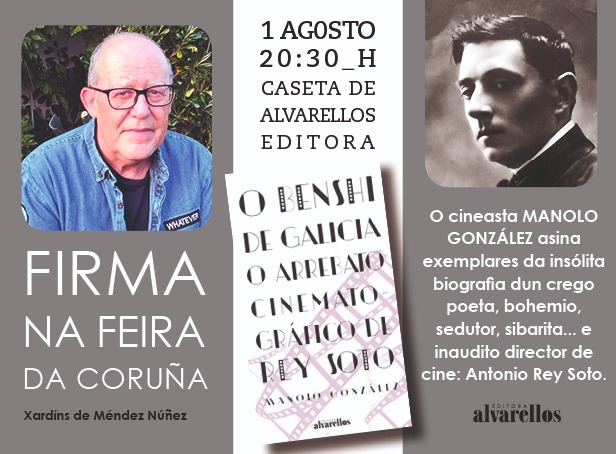 O martes as 20’30 andaremos pola Feira do libro de Coruña  (caseta da editorial Alvarellos) presentando un novo libro sobre a aventura cinematográfica protagonizada por un sorprendente personaxe xustamente hai cen anos