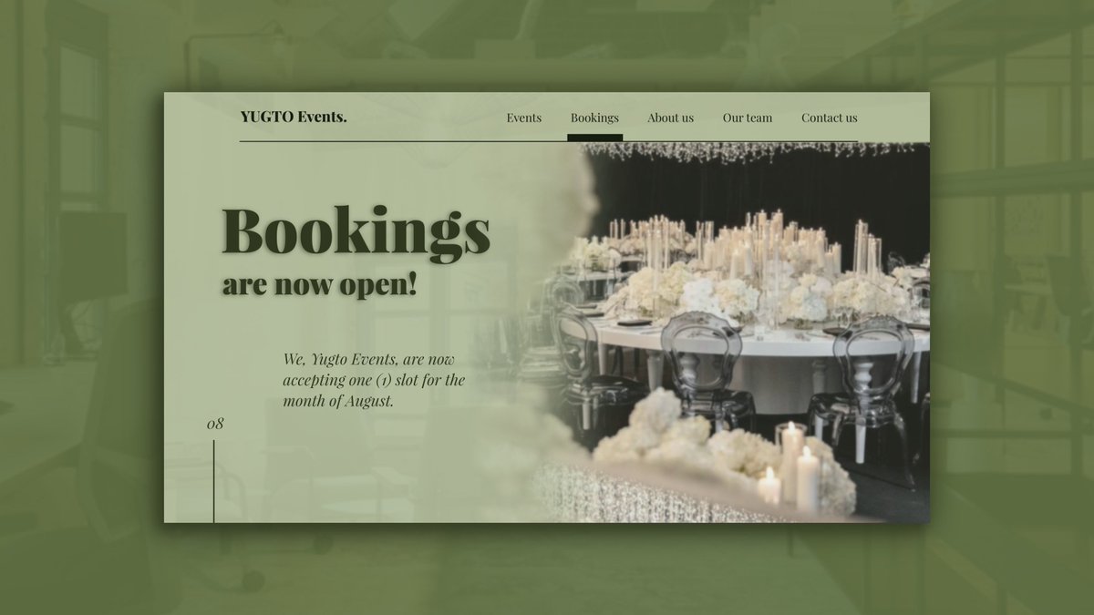 ㅤ

Isang pagbati mula sa YUGTO! 

Malugod naming ipinapabatid na
bukas na ang aming booking 
form para sa isang pagdaraos 
sa buwan ng Agosto 2023. 

Kung nais magpareserba, 
nasa ilalim ng tweet na ito ang 
link ng aming form. 

 ‌ㅤㅤ