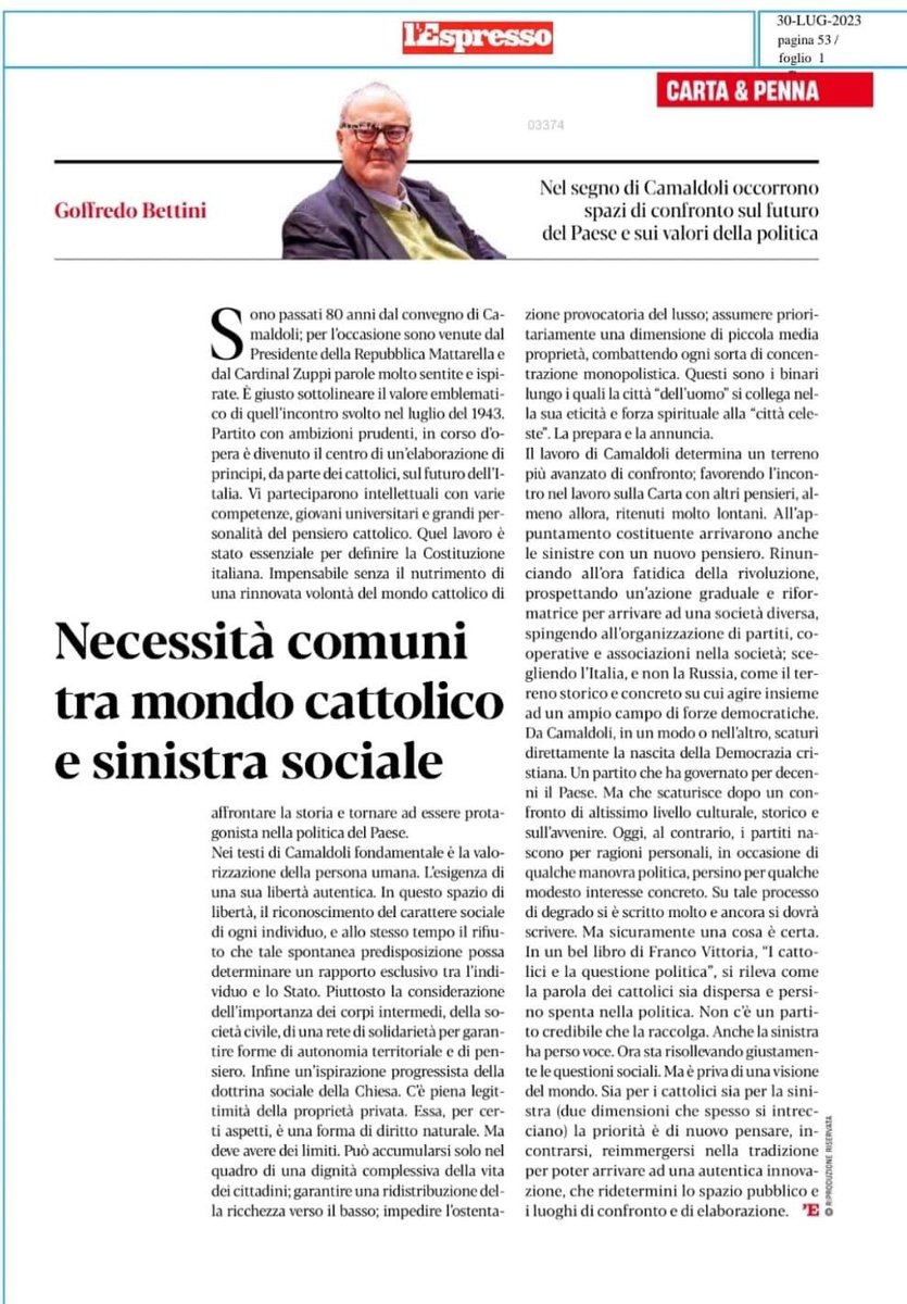 Cari amici,

Vi segnalo il mio intervento pubblicato su <a href="/espressonline/">L'Espresso</a>. Buona domenica