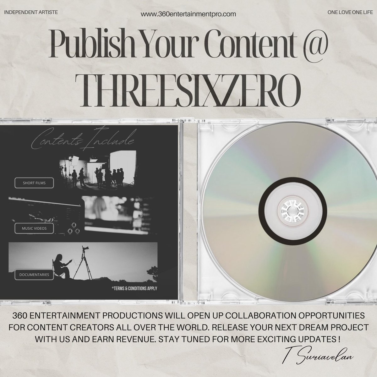 suria_velan's tweet image. Calling all aspiring artiste ! 💫
Release your dream project with us on our YouTube channel and earn revenue for your hard work. 
Stay tuned for more details, and let's make your dreams a reality! ✨

*Terms &amp;amp; Conditions apply 

#threeSIXzero
#360EntertainmentProductions