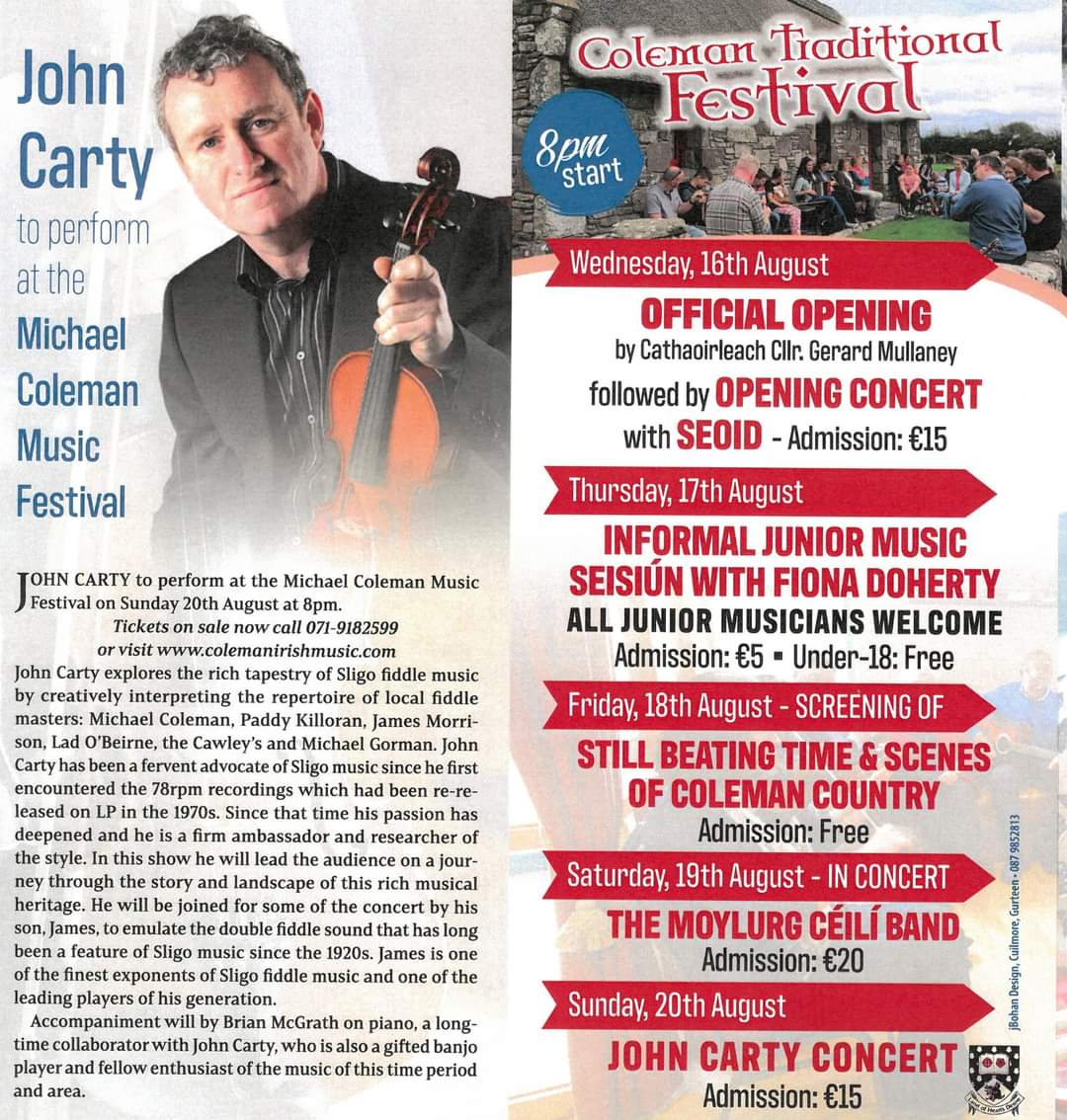 SeoidSligo's tweet photo. Delighted to be performing at the opening of @colemanmusiccentre Wed 16th August with this stellar line up!!
 🪕🥰 🎻

#sligowhoknew #sligowhoknew #shligostyle #michaelcoleman #festival #traditionalmusic #comhaltas #wildatlanticway #colemancountry #originalmusic #banjo #seoid https://t.co/WRSReE5GVm