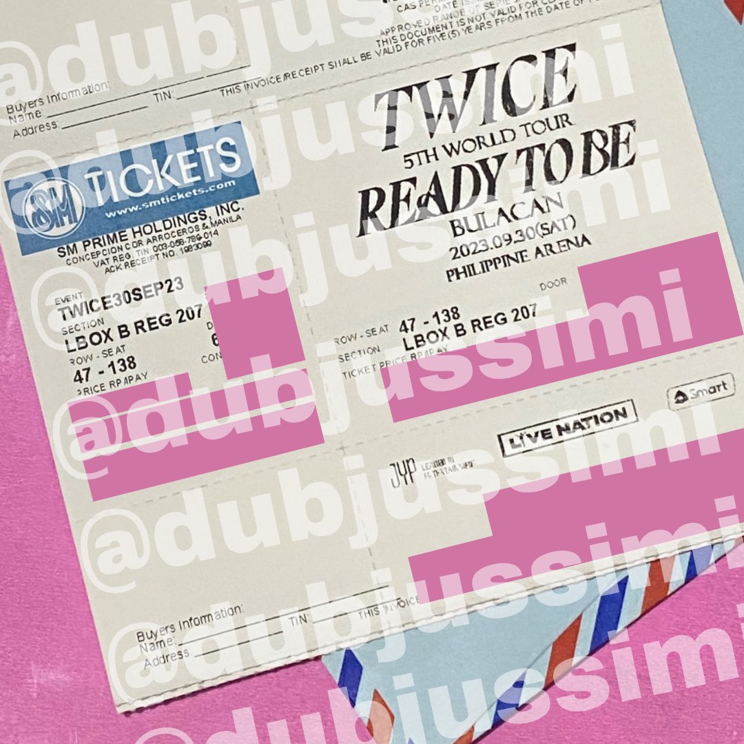 dubjussimi's tweet photo. WTS LFB PH
Twice Ready to Be in Bulacan Ticket Day 1 

- 1 LBox B Reg 207 Row 47
- ₱9,500 only!
- meetup around manila
- mop: gcash or cash upon meetup

rfs: conflict sched + got tix for day 2

reply or dm to claim 🫶 pls help rt 🥹 https://t.co/xbZdzRpAM6