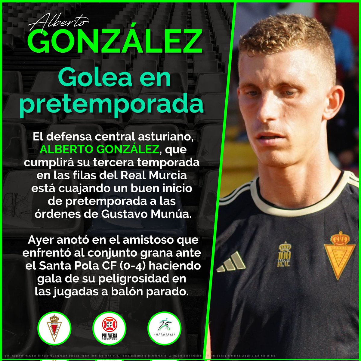 HMFootball Sport Management (@hmfootballsport) on Twitter photo El defensa central del <a href="/realmurciacfsad/">Real Murcia CF</a> 🔴⚪, 𝗔𝗟𝗕𝗘𝗥𝗧𝗢 𝗚𝗢𝗡𝗭Á𝗟𝗘𝗭 <a href="/albertoglez26/">Alberto Glez Marin</a>, ⚽ golea en la pretemporada grana. El defensa central del <a href="/realmurciacfsad/">Real Murcia CF</a> 🔴⚪, 𝗔𝗟𝗕𝗘𝗥𝗧𝗢 𝗚𝗢𝗡𝗭Á𝗟𝗘𝗭 <a href="/albertoglez26/">Alberto Glez Marin</a>, ⚽ golea en la pretemporada grana.
