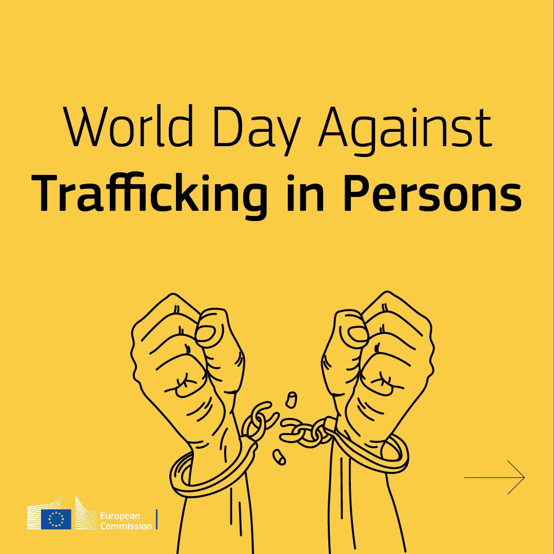 On 🌎 Day Against Trafficking in Persons

Be aware that #HumanTrafficking is a reality, including in the 🇪🇺 

Not all the victims are detected, while they need protection.

👉 Leave no one behind

Hotlines in 🇪🇺 Member States👇

home-affairs.ec.europa.eu/policies/inter…

#EndHumanTrafficking